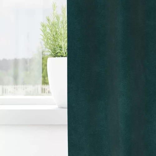  Sötétítő függönyök 2 pcs Sötétzöld 140 x 140 cm Bársony
