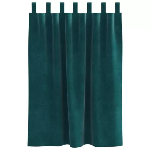  Sötétítő függönyök 2 pcs Sötétzöld 140 x 140 cm Bársony