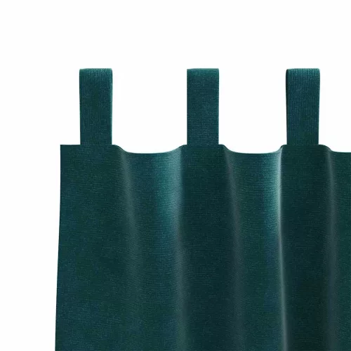  Sötétítő függönyök 2 pcs Sötétzöld 140 x 140 cm Bársony