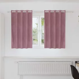    Sötétítő függönyök 2 pcs Sötét rózsaszín 140 x 140 cm Bársony