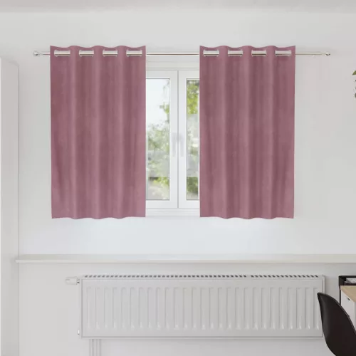  Sötétítő függönyök 2 pcs Sötét rózsaszín 140 x 140 cm Bársony