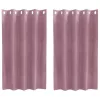  Sötétítő függönyök 2 pcs Sötét rózsaszín 140 x 140 cm Bársony