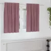  Sötétítő függönyök 2 pcs Sötét rózsaszín 140 x 140 cm Bársony