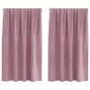  Sötétítő függönyök 2 pcs Sötét rózsaszín 140 x 140 cm Bársony