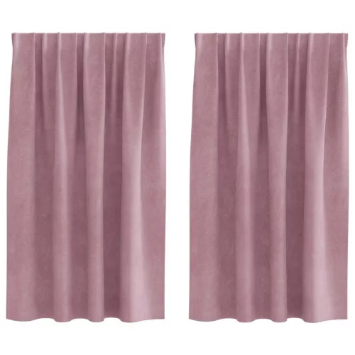  Sötétítő függönyök 2 pcs Sötét rózsaszín 140 x 140 cm Bársony