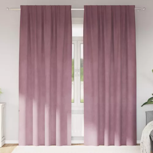  Sötétítő függönyök 2 pcs Sötét rózsaszín 140 x 245 cm Bársony