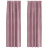  Sötétítő függönyök 2 pcs Sötét rózsaszín 140 x 245 cm Bársony