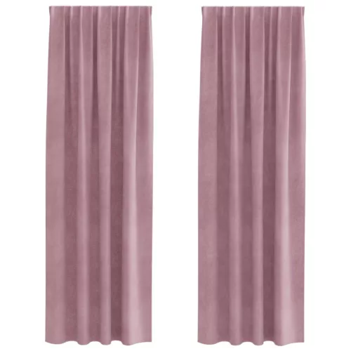  Sötétítő függönyök 2 pcs Sötét rózsaszín 140 x 245 cm Bársony
