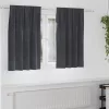  Sötétítő függönyök 2 pcs Világosszürke 140 x 140 cm Bársony