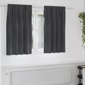    Sötétítő függönyök 2 pcs Világosszürke 140 x 140 cm Bársony