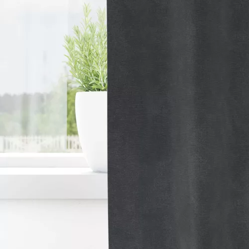  Sötétítő függönyök 2 pcs Világosszürke 140 x 140 cm Bársony
