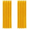  Sötétítőfüggöny 2 db Mustár Sárga Bársonyos