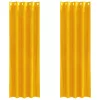  Sötétítő függönyök 2 pcs Mustár sárga 140 x 245 cm Bársony