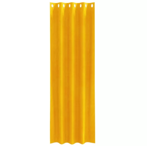  Sötétítő függönyök 2 pcs Mustár sárga 140 x 260 cm Bársony