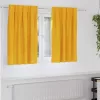  Sötétítő függönyök 2 pcs Mustár sárga 140 x 140 cm Bársony