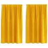  Sötétítő függönyök 2 pcs Mustár sárga 140 x 140 cm Bársony