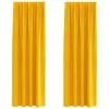 Sötétítő függönyök 2 pcs Mustár sárga 140 x 225 cm Bársony