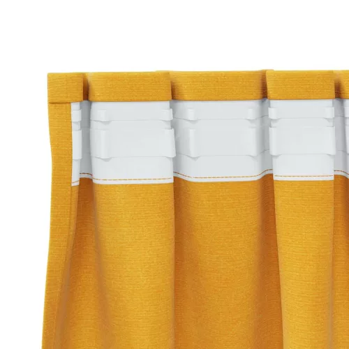  Sötétítő függönyök 2 pcs Mustár sárga 140 x 245 cm Bársony
