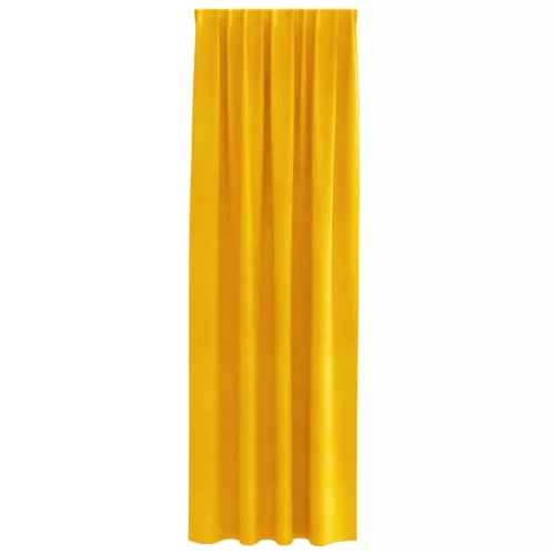  Sötétítő függönyök 2 pcs Mustár sárga 140 x 260 cm Bársony