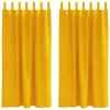 Sötétítő függönyök 2 pcs Mustár sárga 140 x 175 cm Bársony