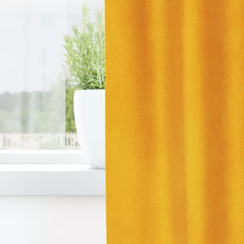  Sötétítő függönyök 2 pcs Mustár sárga 140 x 175 cm Bársony