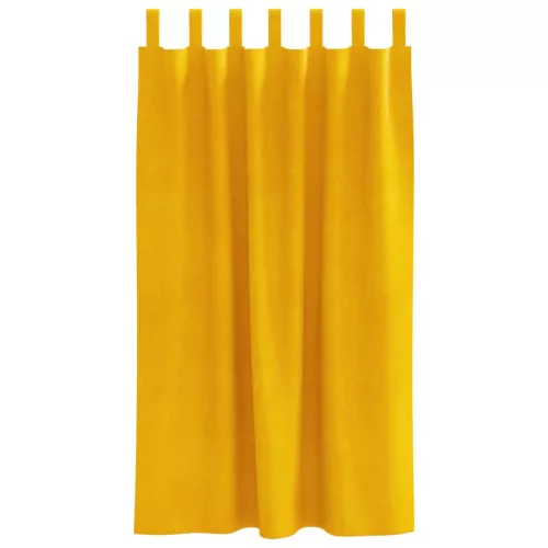  Sötétítő függönyök 2 pcs Mustár sárga 140 x 175 cm Bársony