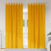  Sötétítő függönyök 2 pcs Mustár sárga 140 x 260 cm Bársony