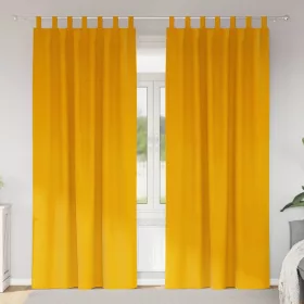    Sötétítő függönyök 2 pcs Mustár sárga 140 x 260 cm Bársony
