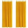 Sötétítő függönyök 2 pcs Mustár sárga 140 x 260 cm Bársony