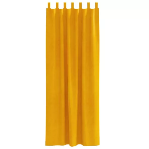  Sötétítő függönyök 2 pcs Mustár sárga 140 x 260 cm Bársony