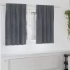  Sötétítő függönyök 2 pcs Világosszürke 140 x 140 cm Bársony