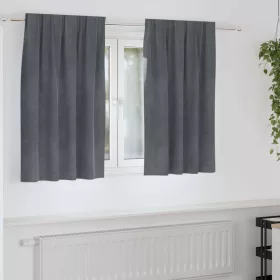    Sötétítő függönyök 2 pcs Világosszürke 140 x 140 cm Bársony