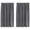  Sötétítő függönyök 2 pcs Világosszürke 140 x 140 cm Bársony