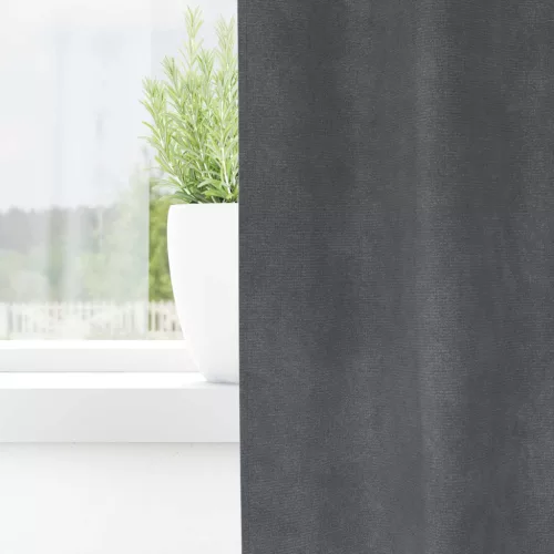  Sötétítő függönyök 2 pcs Világosszürke 140 x 140 cm Bársony