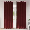  Sötétítő függönyök 2 pcs Bordó 140 x 225 cm Bársony