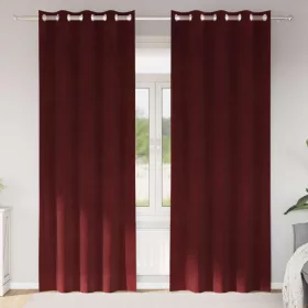    Sötétítő függönyök 2 pcs Bordó 140 x 260 cm Bársony