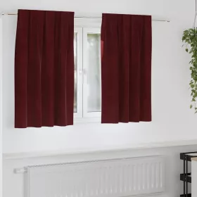    Sötétítő függönyök 2 pcs Bordó 140 x 140 cm Bársony