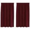  Sötétítő függönyök 2 pcs Bordó 140 x 140 cm Bársony