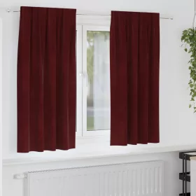    Sötétítő függönyök 2 pcs Bordó 140 x 175 cm Bársony