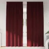  Sötétítő függönyök 2 pcs Bordó 140 x 225 cm Bársony
