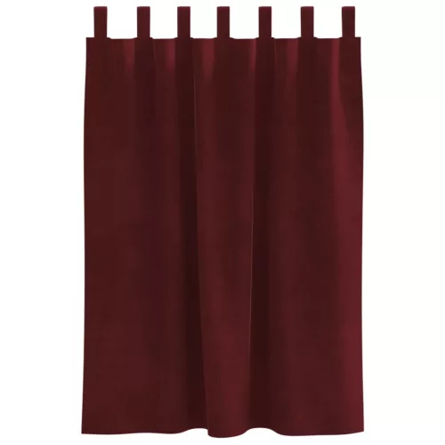  Sötétítő függönyök 2 pcs Bordó 140 x 140 cm Bársony