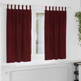    Sötétítő függönyök 2 pcs Bordó 140 x 175 cm Bársony