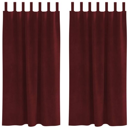  Sötétítő függönyök 2 pcs Bordó 140 x 175 cm Bársony