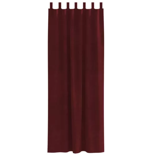  Sötétítő függönyök 2 pcs Bordó 140 x 225 cm Bársony
