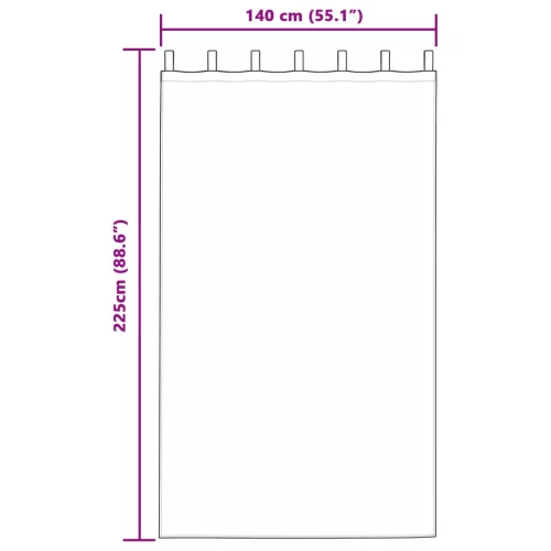  Sötétítő függönyök 2 pcs Bordó 140 x 225 cm Bársony