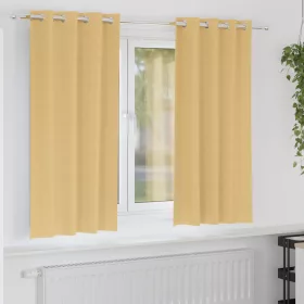    Függönyök függönyökkel 2 pcs Bézs 175 x 140 cm Poliészter