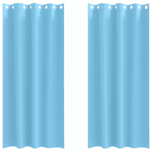  Függönyök 2 pcs Világos kék 225 x 140 cm Poliészter