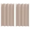  Függönyök függönyökkel 2 pcs Tópszínű 175 x 140 cm Poliészter