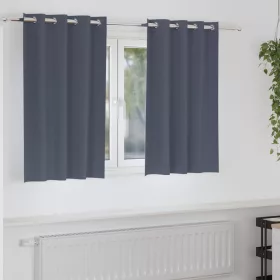  Függönyök 2 pcs Antracitszürke 140 x 140 cm Poliészter