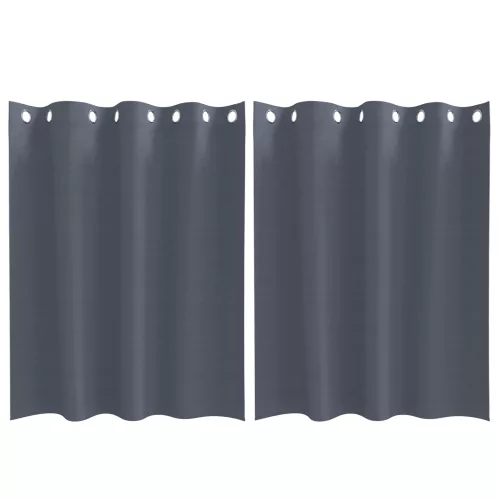  Függönyök 2 pcs Antracitszürke 140 x 140 cm Poliészter